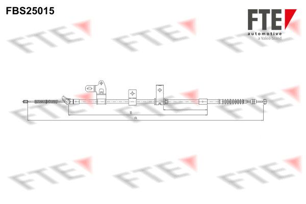 Трос, стояночная тормозная система FBS25015 FTE