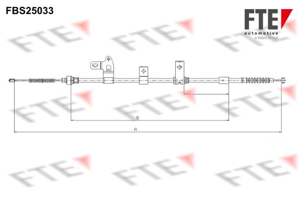 Трос, стояночная тормозная система FBS25033 FTE