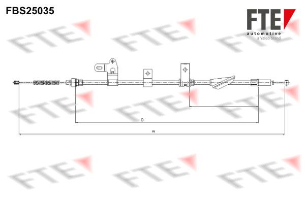 Трос, стояночная тормозная система FBS25035 FTE