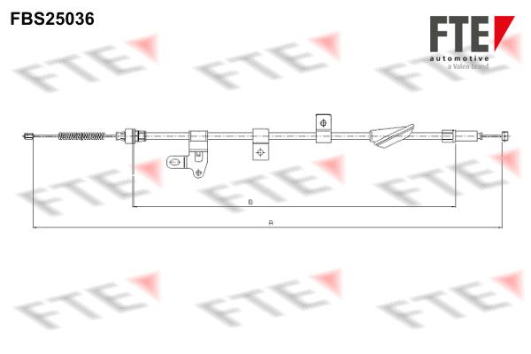 Трос, стояночная тормозная система FBS25036 FTE