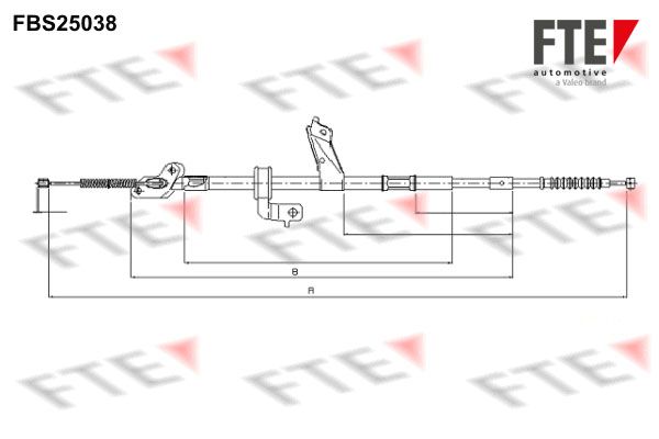 Трос, стояночная тормозная система FBS25038 FTE