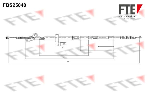 Трос, стояночная тормозная система FBS25040 FTE