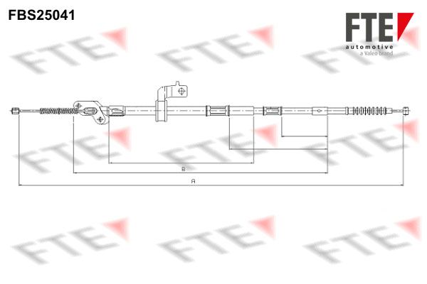 Трос, стояночная тормозная система FBS25041 FTE
