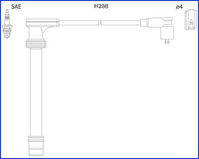 Комплект проводов зажигания 134518 HITACHI