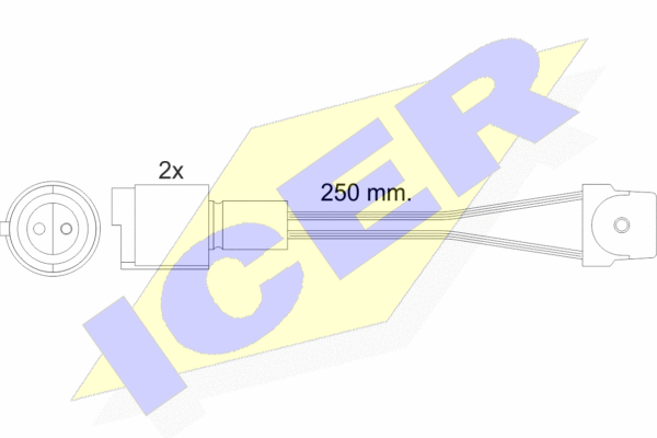 Сигнализатор, износ тормозных колодок 610091EC ICER