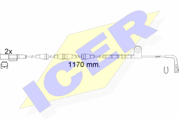Сигнализатор, износ тормозных колодок 610550EC ICER