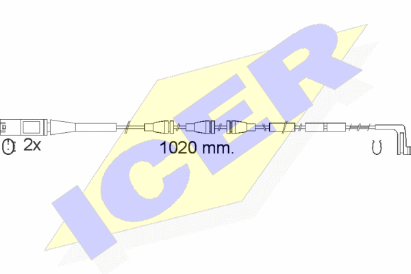 Сигнализатор, износ тормозных колодок 610555EC ICER