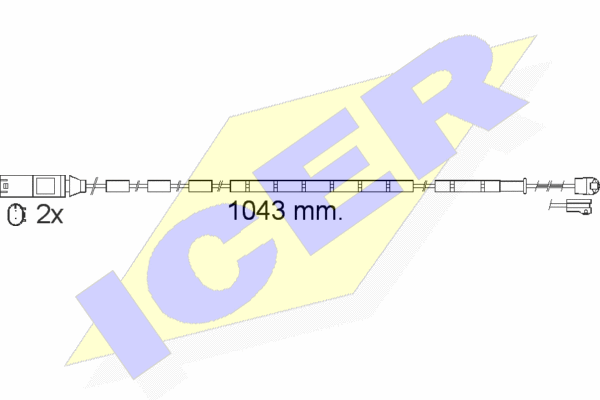 Сигнализатор, износ тормозных колодок 610560EC ICER