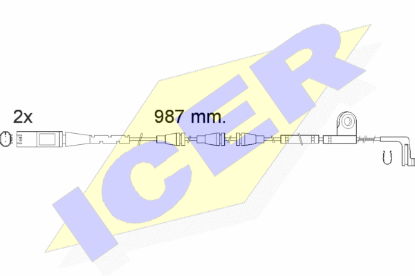 Сигнализатор, износ тормозных колодок 610571EC ICER