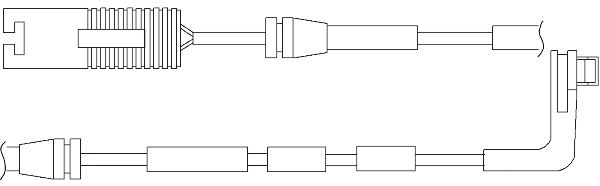 Сигнализатор, износ тормозных колодок WS0259A KAWE