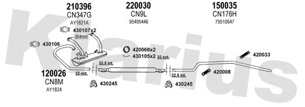 Система выпуска ОГ 180222E KLARIUS