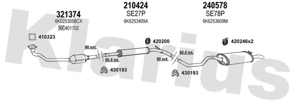 Система выпуска ОГ 790175E KLARIUS