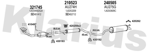 Система выпуска ОГ 790254E KLARIUS