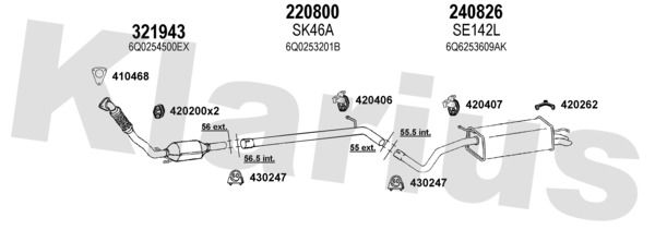 Система выпуска ОГ 790332E KLARIUS