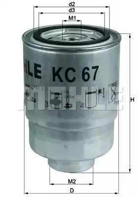 Топливный фильтр KC67 KNECHT