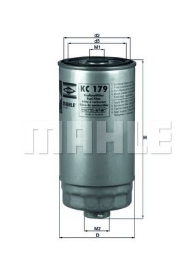 Топливный фильтр KC179 MAHLE ORIGINAL