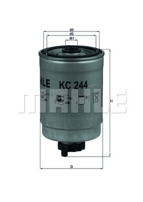 Топливный фильтр KC244 MAHLE ORIGINAL