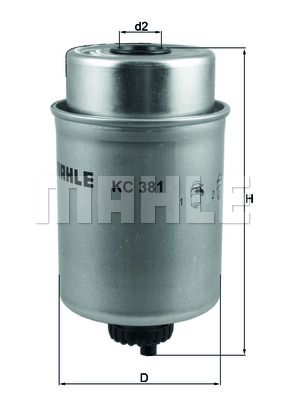 Топливный фильтр KC381 MAHLE ORIGINAL