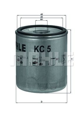 Топливный фильтр KC5 MAHLE ORIGINAL