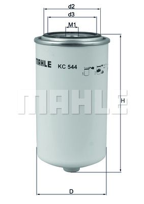 Топливный фильтр KC544 MAHLE ORIGINAL