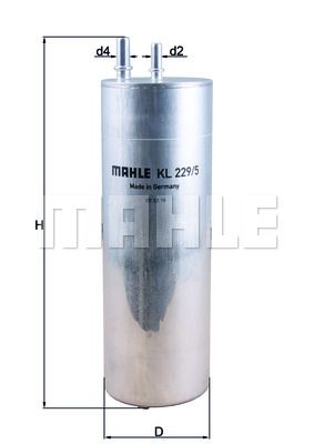 Топливный фильтр KL2295 MAHLE ORIGINAL