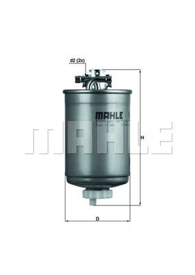 Топливный фильтр KL77 MAHLE ORIGINAL