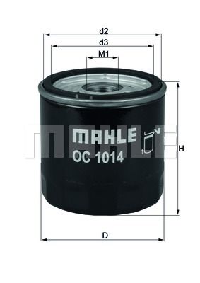 Масляный фильтр OC1014 MAHLE ORIGINAL