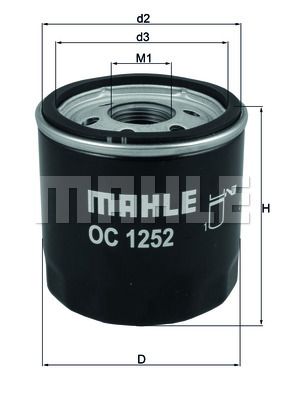Масляный фильтр OC1252 MAHLE ORIGINAL