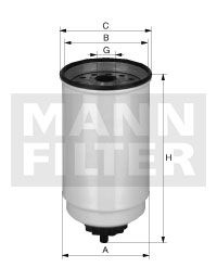 Топливный фильтр WK9654X MANN-FILTER