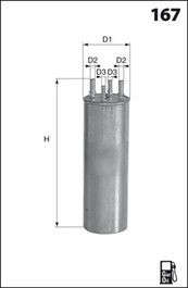 Топливный фильтр ELG5447 MECAFILTER