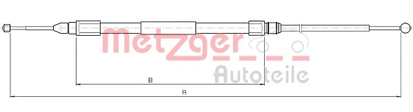 Трос, стояночная тормозная система 104268 METZGER