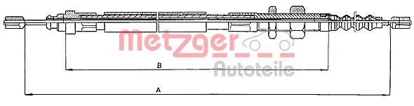 Трос, стояночная тормозная система 104682 METZGER