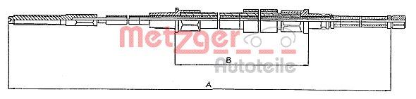 Трос, стояночная тормозная система 10740 METZGER