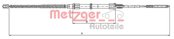 Трос, стояночная тормозная система 107405 METZGER