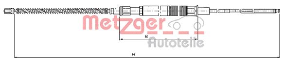 Трос, стояночная тормозная система 107409 METZGER