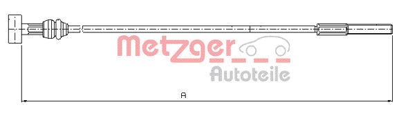 Трос, стояночная тормозная система 108226 METZGER
