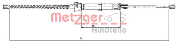 Трос, стояночная тормозная система 109034 METZGER