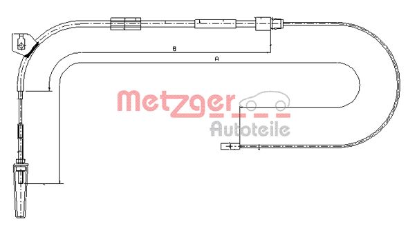 Трос, стояночная тормозная система 109330 METZGER
