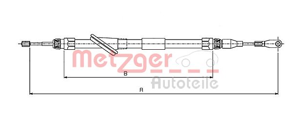 Трос, стояночная тормозная система 109831 METZGER
