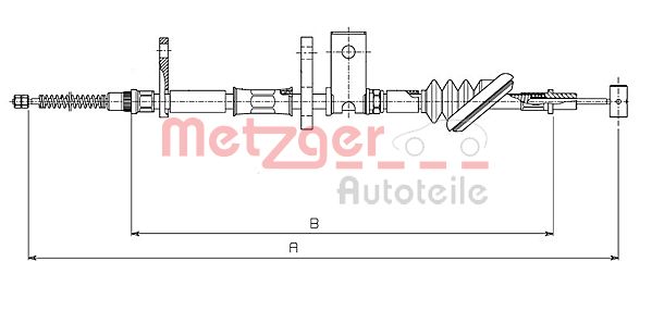 Трос, стояночная тормозная система 175020 METZGER