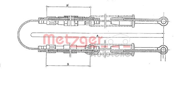 Трос, стояночная тормозная система 3215 METZGER