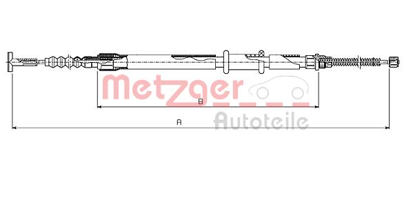 Трос, стояночная тормозная система 63111 METZGER