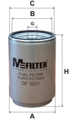 Топливный фильтр DF3521 MFILTER