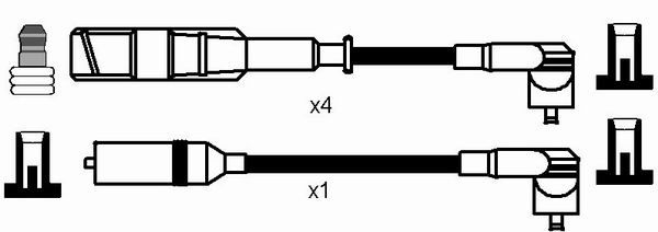 Комплект проводов зажигания 0515 NGK