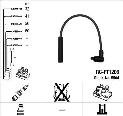 Комплект проводов зажигания 5504 NGK