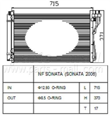 Конденсатор, кондиционер PXNCA080 PARTS-MALL