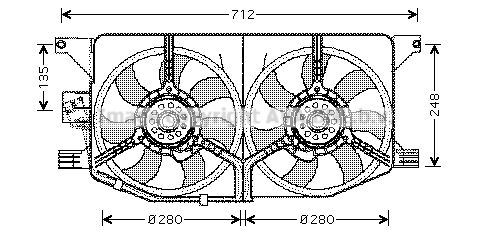 Вентилятор, охлаждение двигателя MS7510 PRASCO