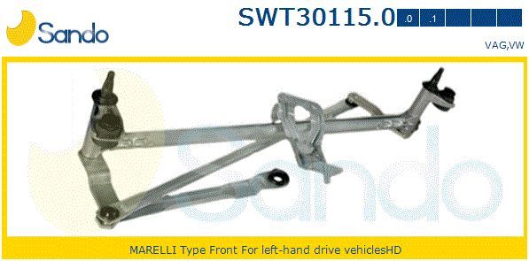 Система тяг и рычагов привода стеклоочистителя SWT301150 SANDO
