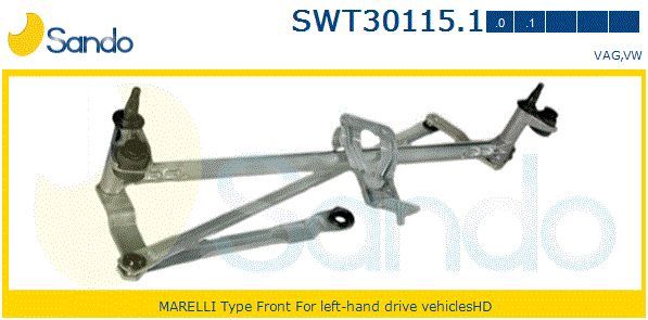 Система тяг и рычагов привода стеклоочистителя SWT301151 SANDO