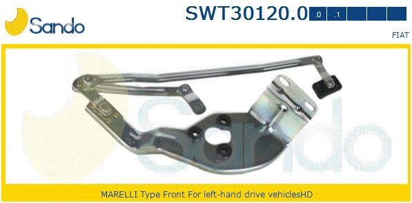 Система тяг и рычагов привода стеклоочистителя SWT301200 SANDO